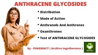 Antracene glycosides its mode of actionits derivatives and test of anthracene glycosides explain [upl. by Ymarej]