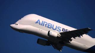 Airbus A300600ST Beluga taking off from Toulouse [upl. by Hughmanick]