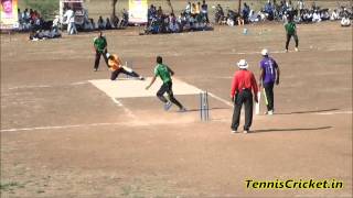 Best Sweep Shot in Tennis Cricket by Riyaz Patel batting [upl. by Ahsyad]