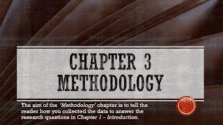 Writing Chapter 3 – Methodology for Qualitative Research [upl. by Yrannav]