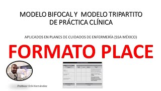 EL FORMATO PLACE Y MODELOS BIFOCAL Y TRIPARTITO DE LA PRÁCTICA CLÍNICA [upl. by Tudela]