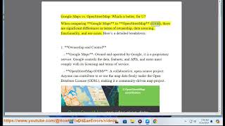 Google Maps vs OpenStreetMap Which is better for U [upl. by Baptista]