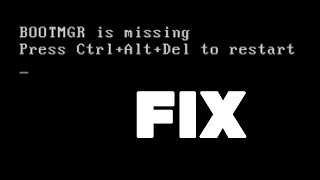 Bootmgr is Missing  FIX [upl. by Shelden58]