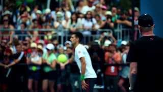 Djokovic and Becker practice session  2014 Australian Open [upl. by Ronni]