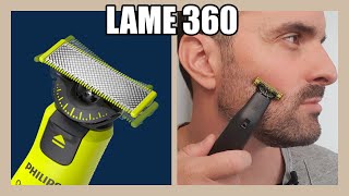 Je teste la LAME 360 ONEBLADE  contours barbe courte [upl. by Eseuqram]