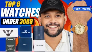 6 Best Watch For Men Under 3000🔥 College Watch Haul Review 2024  Casio Timex Nibosi  ONE CHANCE [upl. by Nemlaz]