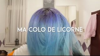 Coloration cheveux bleus  Blue hair dye [upl. by Nylasor674]