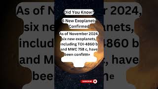 6 New Exoplanets Confirmed space cosmos spacefacts NewExoplanets TOI4860b SpaceExploration [upl. by Angeli]