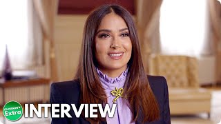 HOUSE OF GUCCI  Salma Hayek quotPina Auriemmaquot Onset Interview [upl. by Amsirahc]