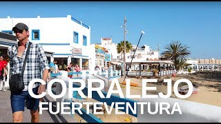 4K Corralejo Fuerteventura Canary Islands beach amp Town Virtual walk [upl. by Nash]