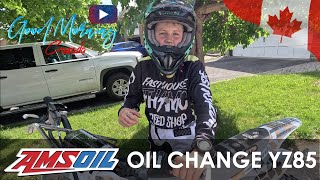 2 STROKE OIL CHANGE YAMAHA YZ85  Good Morning Canada [upl. by Gillie190]