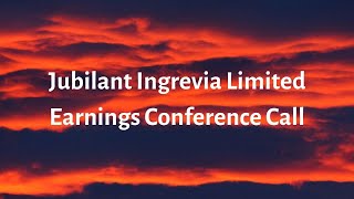 Jubilant Ingrevia Limited Earnings Concall for Q1FY22 [upl. by Eadrahc434]