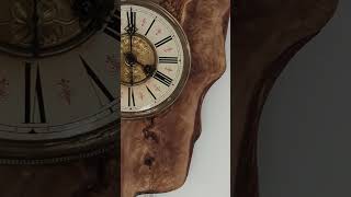 Wall Clock Makeover  traditional brown wood clock transformed to Contemporary Olive Wall Art Clock [upl. by Glyn663]