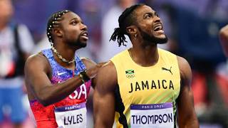 Explained The Truth Behind Noah Lyles Olympic Gold Despite Kishane Thompsons Finish Line Victory [upl. by Lew]