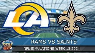 Los Angeles Rams vs New Orleans Saints  NFL Week 13 2024 Full Game Highlights  Madden 25 Sim [upl. by Aceissej]