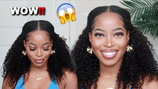 Wow 😱FAKE FAST NATURAL HAIR GROWTH with a 💣HEADBAND WIG No Glue No Lace DETAILED ft Iseehair [upl. by Refinne817]