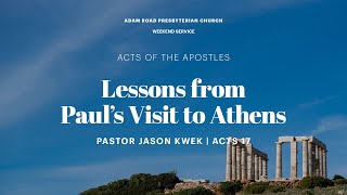 Lessons from Pauls Visit to Athens Acts 17 – ARPC Weekend Service [upl. by Ennovyahs]