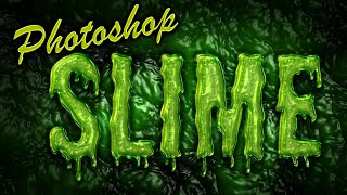 Photoshop Create Green SLIME Text 😱 [upl. by Ayila45]