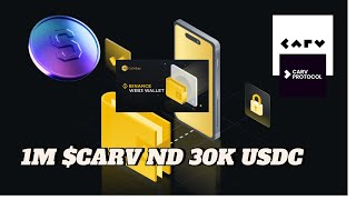 1M Carv token BINANCE Web3 wallet  carv protocol  details in description [upl. by Mcferren89]