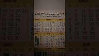 Schulferien NRW NordrheinWestfalen Deutschland Ferien Kalender 2022 Ferientage grün [upl. by Ennovehs]