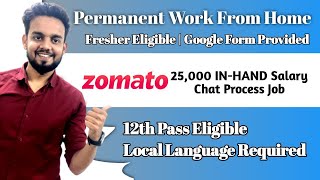 Startek Is Hiring Work From Home Zomato Chat Process  12th Pass Eligible  Latest Fresher Job [upl. by Joanie]