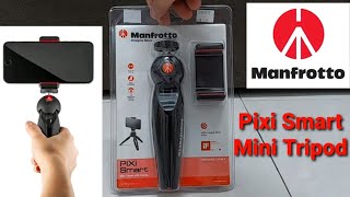 Manfrotto PIXI Smart Mini Tripod With Smartphone Clamp2021 [upl. by Flinn482]