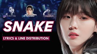 Kep1er  Snake  Color Coded Lyrics and Line Distribution [upl. by Idnahc]