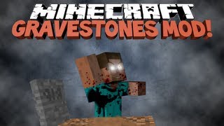 Minecraft GRAVESTONES MOD  Explore Catacombs Plunder Graves and Cemeteries [upl. by Abixah]