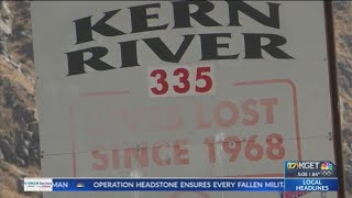 Kern River death toll sign updated [upl. by Enyar645]