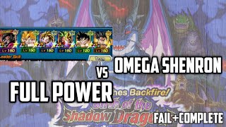 FULL POWER VS OMEGA SHENRON BIRTH OF SHADOW DRAGONS DBZ DOKKAN BATTLE FULL FIGHT [upl. by Pettit]