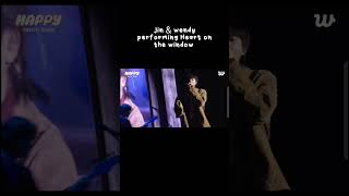 Jin performing Heart on Window live with Wendy of Red Velvet D2 of Happy special stage jin Wendy [upl. by Salomon]