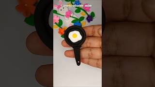 Clay Fry Pan with Egg making 🍳🍳 egg shotsfeed simpleclayartforkids clay diy artcraftwithmim [upl. by Hole]