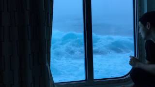 Anthem Of The Seas Vs Huge Waves And 120 MPH Winds Viewed From My Room On The Third Deck NO MUSIC [upl. by Blount]