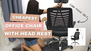 Shopee Finds  Cheapest Office Chair  1300 Pesos ONLY  Mesh with headrest  Breathable [upl. by Raynah]