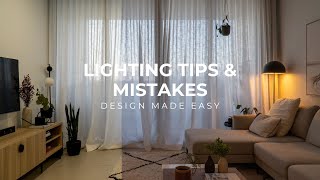 How To Light A Space  Mistakes Rules  Lighting In Interior Design [upl. by Yllier]