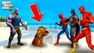 ‘THANOS VS ALL AVENGERS’ Biggest Fight in Gta 5 Shin Chan in Telugu  PART 2 [upl. by Elocal]