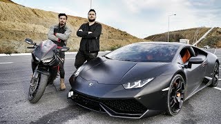 MuratAbiGF ile FENA YARIŞTIK LAMBORGHINI vs 17 CBR 1000RR REACTION [upl. by Amsirahc515]