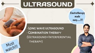 Long wave ultrasound  Combination therapy  electrotherapy physiotherapy [upl. by Blackman]