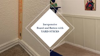 DIY BOARD AND BATTEN USING YARD STICKS [upl. by Nelyahs312]