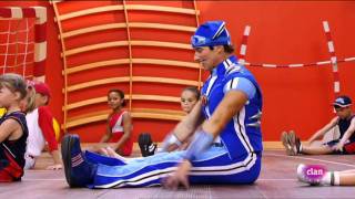 Lazy Town Extra Superejercicios de Sportacus 3 Acrobacias divertidas Español [upl. by Alrahc]