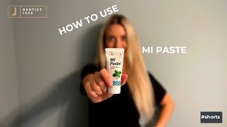 How to use MI PASTE for Sensitive Teeth shorts [upl. by Anisamoht383]