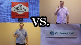 Guayabera Review of Cubavera Guayabera Shirts vs San Cristobal Guayabera Shirt [upl. by Dodds]