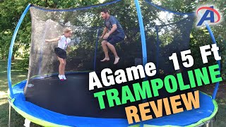 AGame 15 ft Round Trampoline Review [upl. by Robena]