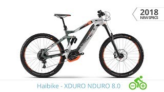 Haibike XDURO NDURO 80  2018 Specs [upl. by Ardnasxela]