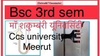 Bsc 3rd smOstwald viscometer experiment Maashkumbari university Sharanpur or CCS university Meerut [upl. by Martella670]