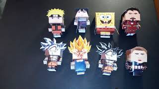 Como hacer cubeecraft papercraft de diferentes personajes dragón ball narutosuperheroes y mas [upl. by Leahicm]