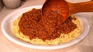 MY HOMEMADE SPAGHETTI MEAT SAUCE RECIPE  SO TASTY [upl. by Ttayh221]