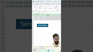 Automate Sending Emails in Excel with different attachments‼️ excel exceltips exceltricks shorts [upl. by Hoo967]