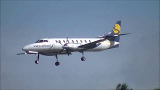 Sharp Airlines Fairchild Metro III Handles Windy Conditions Well  Landing at Gold Coast [upl. by Dustman]