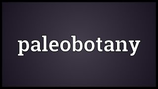 Paleobotany Meaning [upl. by Annaitsirk691]